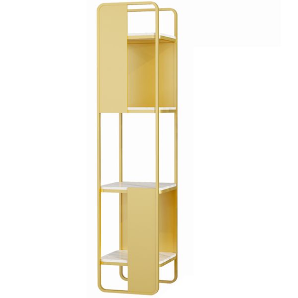 Modern Metal Shelf Bookcase Open Back Bookshelf for Living Room