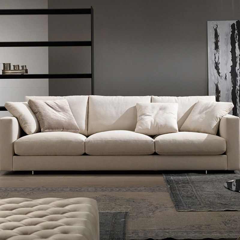 Rectangular Sofa with Pillow Back and Feather/sponge/latex Cushion Filled with Pine Frame Clearhalo 'furn' 'furn_sofas' 'Furniture' 'furniture_sofas' 'kitchen' 'kitchen_sofas' 'Living Room Furniture' 'Sofa' 'sofas' 1200x1200_a0b57791-ffab-4549-8463-9307034053b7