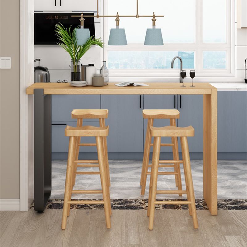 Modern Design Saddle Wooden Stools for Home Armless Stools with Wood Seat Clearhalo 'Bar Furniture' 'Bar Stools' 'bar_stools' 'furn' 'furn_bar_stools' 'Furniture' 'Kitchen & Dining Furniture' 1200x1200_a0b5afec-deb4-4997-a09e-79a54ded359a