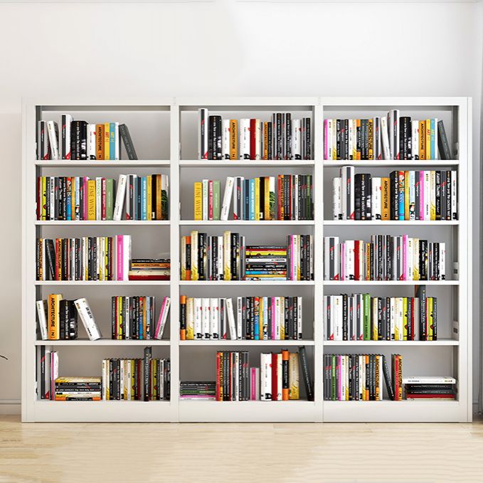 Open Metal Bookshelf Modern Home Living Room Rectangular Bookcase