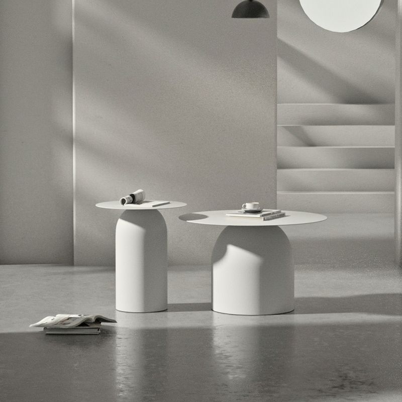 Mid-Century Modern Metal Coffee Table Round 1/2 Cocktail Table Clearhalo 'Coffee & Accent Tables' 'Coffee Tables' 'coffee_tables' 'furn' 'furn_coffee_tables' 'Furniture' 'Living Room Furniture' 1200x1200_a0b5bfb9-2bec-4ef0-8445-3df5109dc506