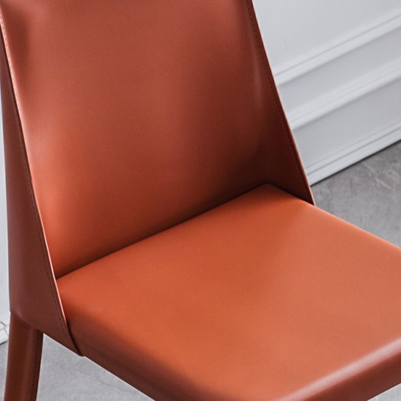 Contemporary Style Dining Chairs Armless Side Chair with Metal Legs Clearhalo 'Dining Chairs' 'Dining Tables & Seating' 'dining_chair' 'furn' 'furn_dining_chair' 'Furniture' 'furniture_dining_chair' 'Kitchen & Dining Furniture' 1200x1200_a0b80ec7-5426-4cc7-aa16-1442ec989460