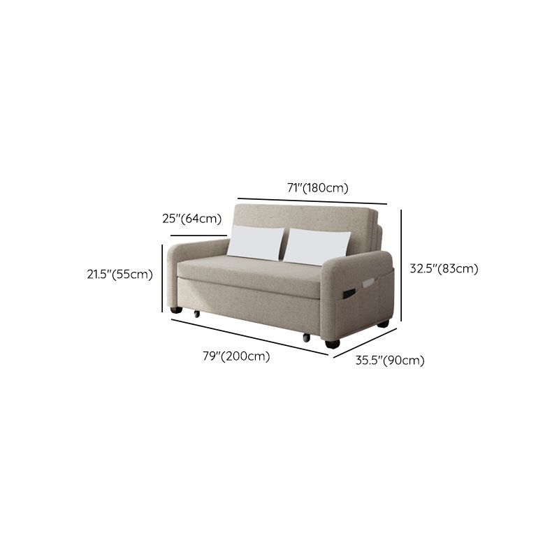 Quadratarm modernes Sofa mit Kissen Cabrio -Sofa mit Lagerung