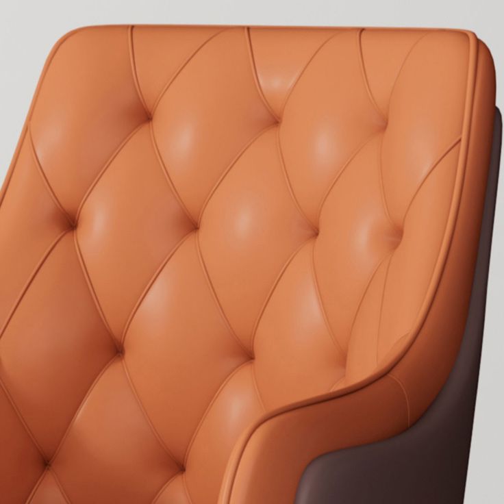 Silla lateral de comedor tapizada de estilo contemporáneo con patas de metal