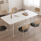 Modern White Dining Set Rectangle 1/2/4/5/7 Stone and Acrylic Pieces Dinette Set Clearhalo 'Dining Room Sets' 'Dining Tables & Seating' 'dining_room_set' 'furn' 'furn_dining_room_set' 'Furniture' 'Kitchen & Dining Furniture' 1200x1200_a0b9132f-823e-4625-9374-9dcfbd702ade
