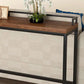 Modern Bar Dining Table Indoor Rectangle Wood Bar Table Trestle Iron Base in Brown Clearhalo 'Bar Furniture' 'Bar Tables' 'bar_tables' 'Furniture' 'furniture_bar_tables' 'Kitchen & Dining Furniture' 'kitchen&dining_furn' 'kitchen' 1200x1200_a0b9362a-6639-4b65-8e31-346d928d4eb8