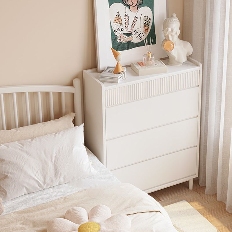 Tocador contemporáneo tocador de cofre de almacenamiento blanco con cajones