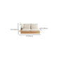 Contemporary Beige Sofa with Pillows Back and Drawers for Living Room