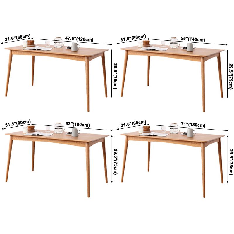 Solid Wood Modern Dining Table Brown Rectangle Table with 4 Legs for Home Use Clearhalo ' dining_table' 'Dining Tables & Seating' 'Dining Tables' 'Furniture' 'furniture_dining_table' 'Kitchen & Dining Furniture' 'kitchen&dining_furn' 'kitchen' 'kitchen_dining_table' 1200x1200_a0bb4be7-6f23-49e9-bccc-fb4917c5e492