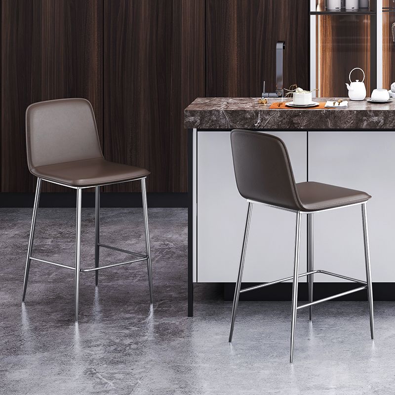 Industrial Bar Stool Leather Backrest Counter Stool for Bristol With Metal Legs Clearhalo 'Bar Furniture' 'Bar Stools' 'bar_stools' 'furn' 'furn_bar_stools' 'Furniture' 'Kitchen & Dining Furniture' 1200x1200_a0bb84b9-70a6-43d3-b44e-9ac9533aeb5e