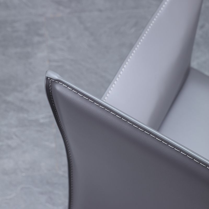 Faux Leather Modern Dining Chair Matte Finish Parsons Dining Arm Chair Clearhalo ' kitchen&dining_furn' 'Dining Chairs' 'Dining Tables & Seating' 'dining_chair' 'furn' 'furn_dining_chair' 'Furniture' 'furniture_dining_chair' 'Kitchen & Dining Furniture' 'kitchen' 1200x1200_a0bc4006-7e37-417a-8cac-1cba3b005564