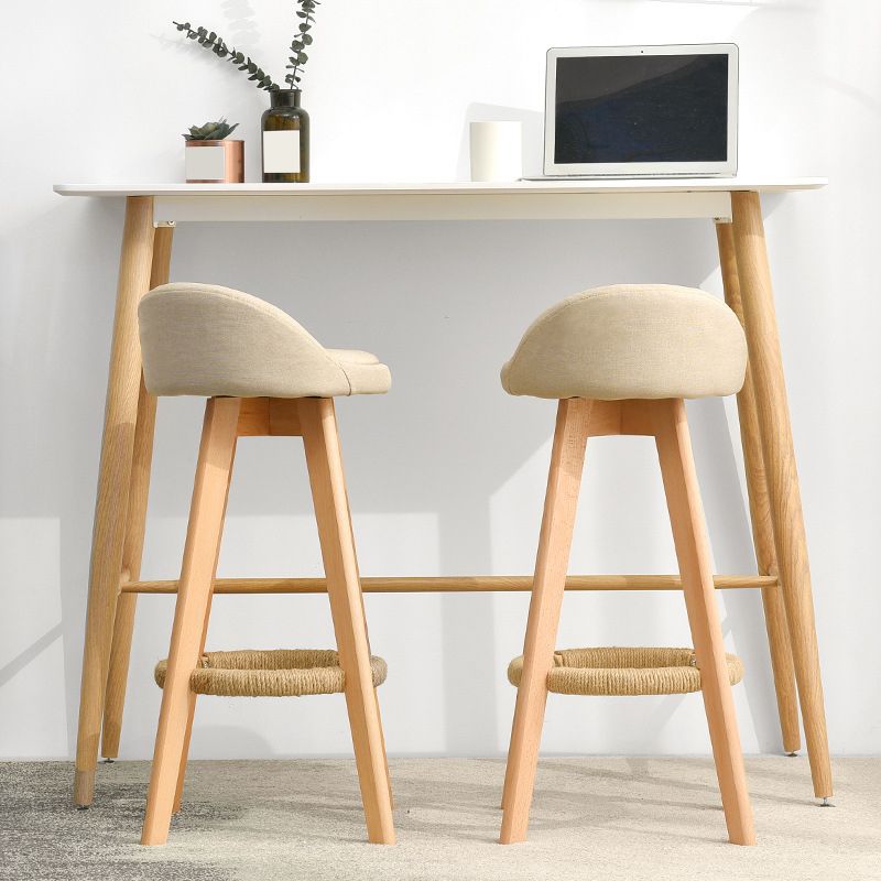 Low Back Dining Stool Beech Armless Bar Stool with Wood Base Clearhalo 'Bar Furniture' 'Bar Stools' 'bar_stools' 'furn' 'furn_bar_stools' 'Furniture' 'Kitchen & Dining Furniture' 1200x1200_a0bcb3e3-8d4f-45ff-960c-157496f10b8a