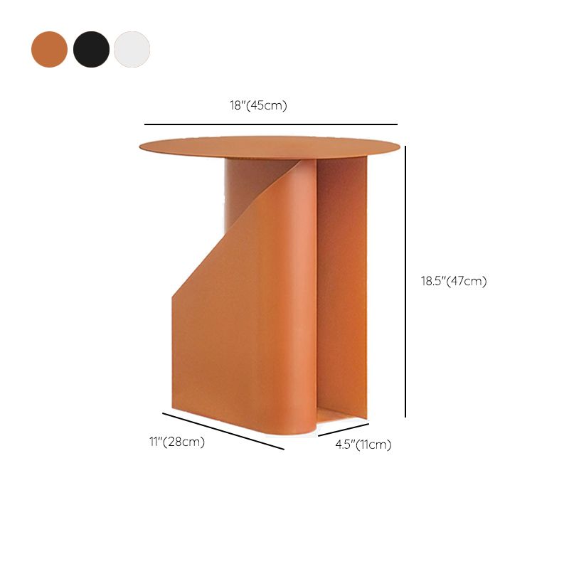 コンテンポラリーラウンドエンド表18.5 "背の高いメタルペデスタルサイドテーブル