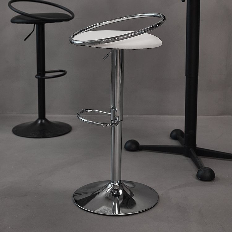 Taburete de bar con patas de metal para interiores, altura ajustable, con reposapiés