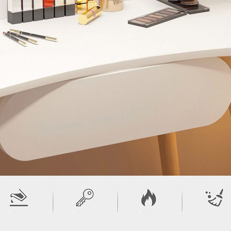 Contemporain 48,03 "Hauteur Cambrioleur en bois Miroir de maquillage Vanité