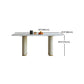 1/4/6/7/9-delige rechthoekige eetset Eettafel met gesinterd stenen blad en leren stoelen
