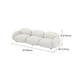 Square Arm Wool Sofa Scandinavian 1/2/3-Seater Sofa in White