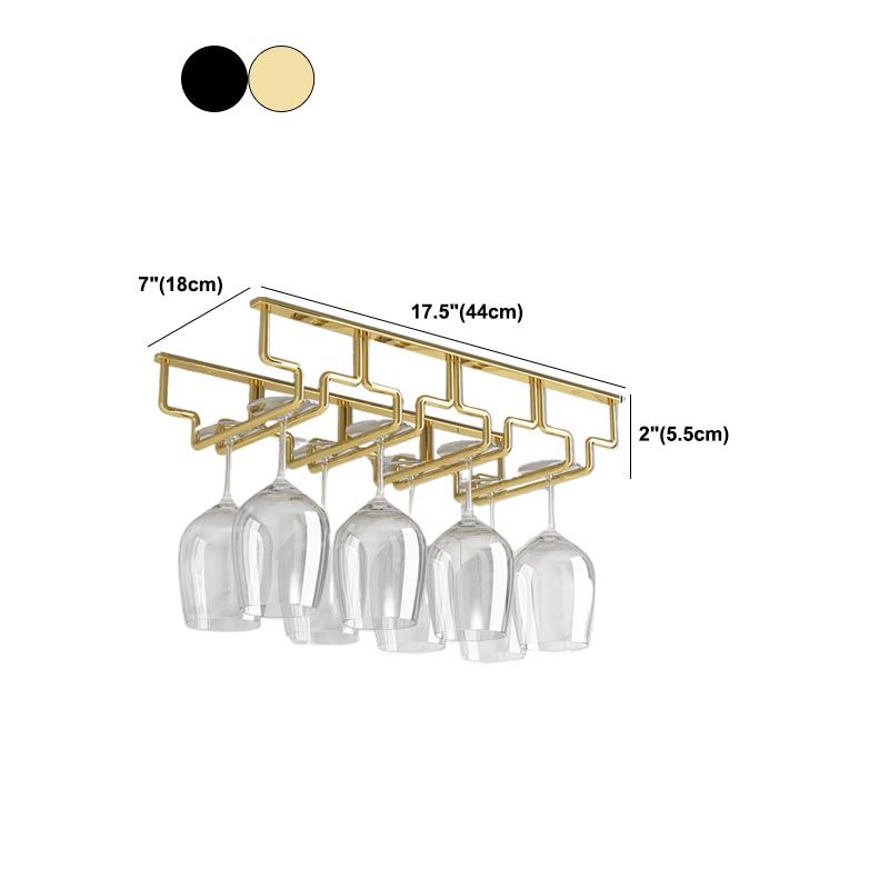 Contemporary Metal Glass & Stemware Holder Hanging Wine Glass Rack Clearhalo 'furn' 'furn_wine_racks' 'Furniture' 'Kitchen & Dining Furniture' 'Wine Racks' 'wine_racks' 1200x1200_a0c34e32-1dda-4d20-b45f-443aa4d2dc7e