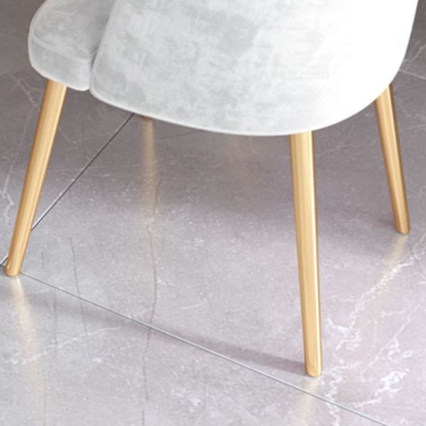 Set da tavolo da pranzo rettangolare glam 1/2/5 pezzi Dinette set con top in pietra sinterizzata bianca