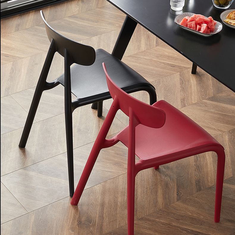 Minimalist Style Plastic Armless Chair Open Back Dining Side Chair for Home Use Clearhalo ' kitchen&dining_furn' 'Dining Chairs' 'Dining Tables & Seating' 'dining_chair' 'furn' 'furn_dining_chair' 'Furniture' 'furniture_dining_chair' 'Kitchen & Dining Furniture' 'kitchen' 1200x1200_a0c4a52c-e75f-4f12-be5b-2b13a8624e29