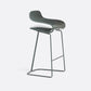 Armless Metal Indoor Bar Stool Scandinavian Plastic Stool with Footrest