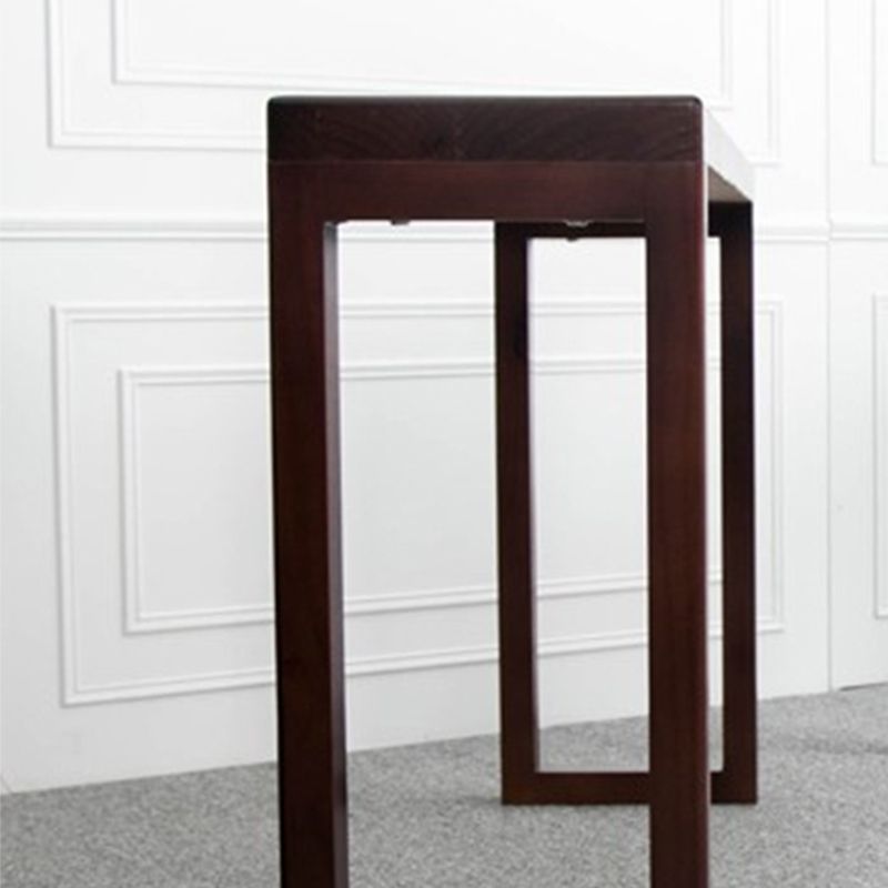 Table de console de bois massif rectangle table d'accent en bois de pin pour hall
