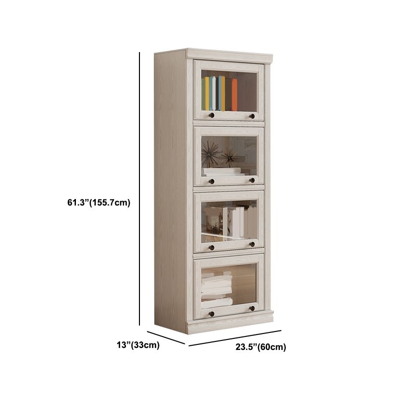 Contemporary Engineered Wood Bookcase White Standard Shelf with Doors Clearhalo 'Bookcases' 'furn' 'furn_bookcases' 'Furniture' 'Office Furniture' 1200x1200_a0c833df-002c-4010-840a-8f188546a05a