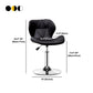Scandinavian Metal Barstool Faux Leather Adjustable Counter Stool for Home