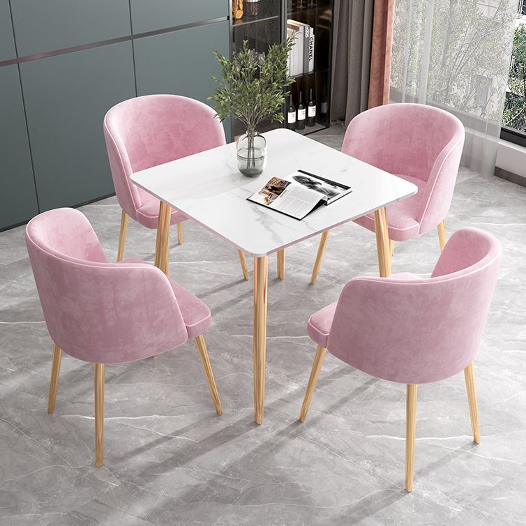 Glam Style Stone Top Dining Table with Gold 4 Legs for Living Room Clearhalo 'Dining Tables & Seating' 'Dining Tables' 'dining_table' 'furn' 'furn_dining_table' 'Furniture' 'Kitchen & Dining Furniture' 1200x1200_a0c94a0f-bd88-42d7-a4bc-eb02faf6cd3e