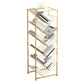 Metal Vertical Geometric Bookcase Contemporary Style Closed Back Shelf Clearhalo 'Bookcases' 'furn' 'furn_bookcases' 'Furniture' 'Office Furniture' 1200x1200_a0ca0117-2f48-49f0-95e2-70328c97cbaf
