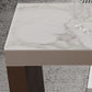 Glam Stone Bar Table Set 1/2/3 Pieces Rectangle Bar table with Upholstered Stools Clearhalo 'Bar Furniture' 'furn' 'furn_home_bar_bar_sets' 'Furniture' 'Home Bars & Bar Sets' 'home_bar_bar_sets' 'Kitchen & Dining Furniture' 1200x1200_a0ca3974-db8d-440d-a4db-4c32be98ada1