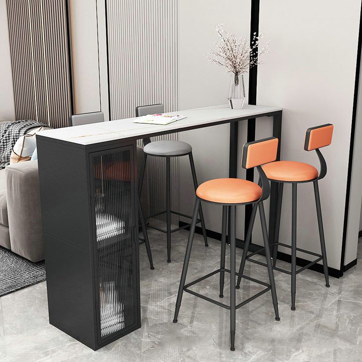 Contemporary Style Bar Counter Table Sintered Stone Table for Kitchen Clearhalo 'Bar Furniture' 'Bar Tables' 'bar_tables' 'furn' 'furn_bar_tables' 'Furniture' 'Kitchen & Dining Furniture' 1200x1200_a0cc314b-316d-4e1a-9002-78aefacfbf49