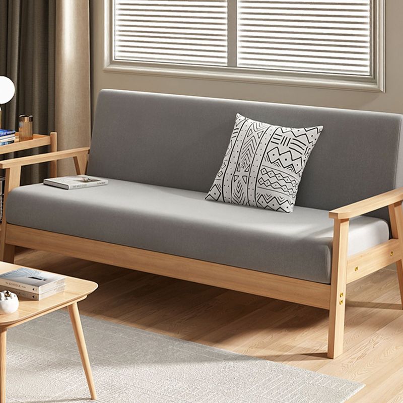 Square Arm Fabric Slipcovered 2/3 Seat Sofa with Wooden Based Clearhalo 'furn' 'furn_sofas' 'Furniture' 'furniture_sofas' 'kitchen' 'kitchen_sofas' 'Living Room Furniture' 'Sofa' 'sofas' 1200x1200_a0cce2ef-5b1d-4b81-b292-0d3b90511545