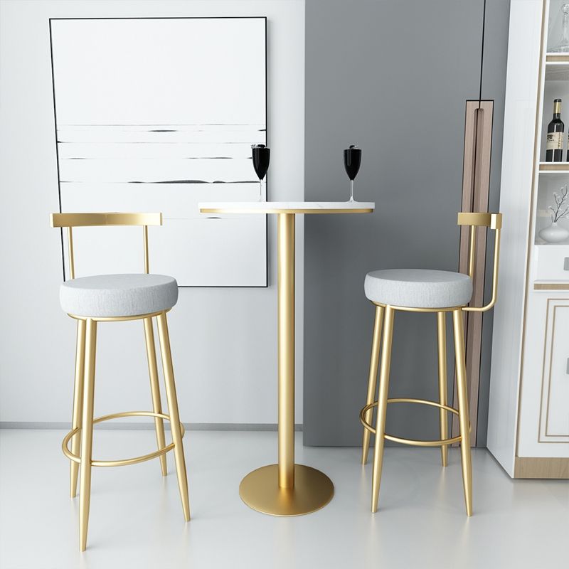 Glam Style Velvet Cushion Stool Low Back Bar Stool with Metal Leg Clearhalo 'Bar Furniture' 'Bar Stools' 'bar_stools' 'furn' 'furn_bar_stools' 'furniture_bar_stools' 'Kitchen & Dining Furniture' 'kitchen&dining_furn' 'kitchen' 'kitchen_furn' Furniture' 1200x1200_a0cd67b1-9aff-4535-bdf7-543ce941bf58