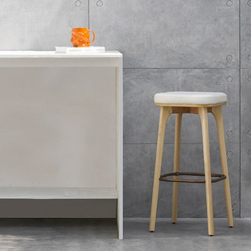 Industrial Style Armless Barstool Leather 30-inch Seat Height Counter Stools Clearhalo 'Bar Furniture' 'Bar Stools' 'bar_stools' 'furn' 'furn_bar_stools' 'furniture_bar_stools' 'Kitchen & Dining Furniture' 'kitchen&dining_furn' 'kitchen' 'kitchen_furn' Furniture' 1200x1200_a0cddbfd-0734-425b-8410-ec040ee8bd3d