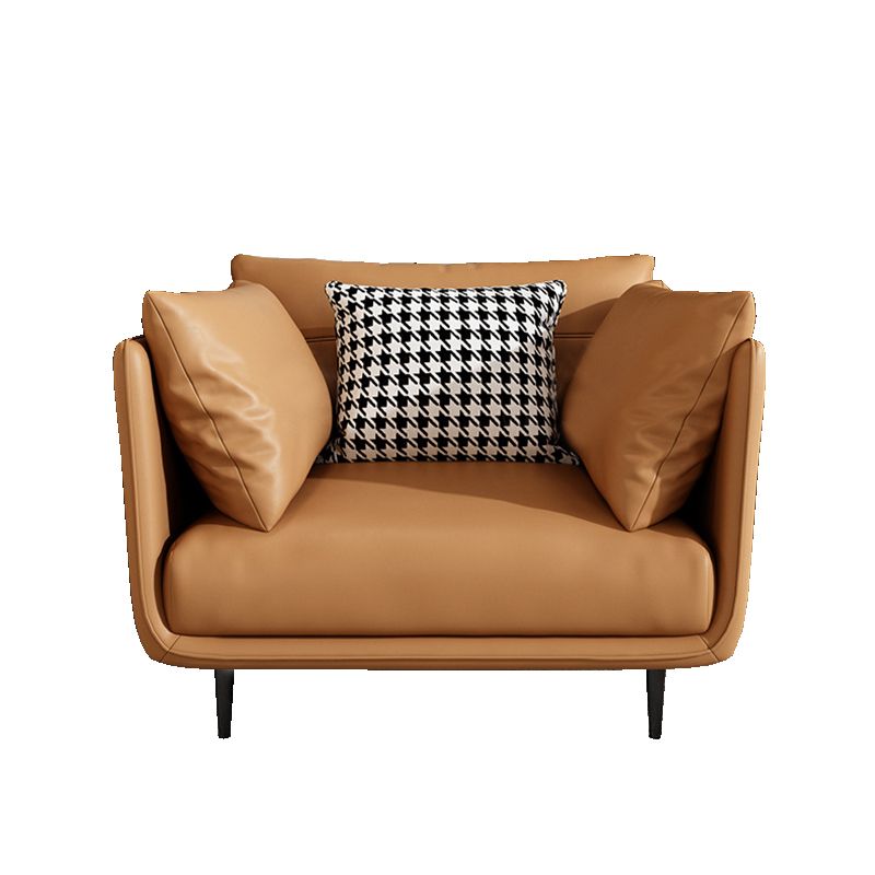 Estilo moderno con reposabrazos trasero y almohada con espuma de relleno de asiento de naranja