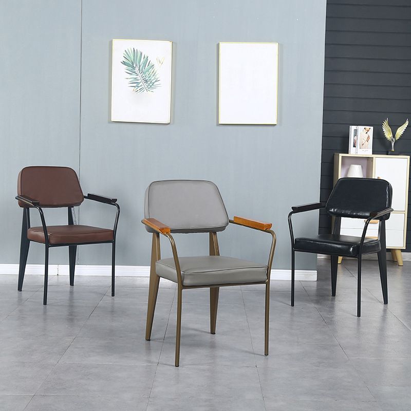 Industrial Metal Indoor-Outdoor Room Armchair Open Back Chair Clearhalo ' kitchen&dining_furn' 'Dining Chairs' 'Dining Tables & Seating' 'dining_chair' 'furn' 'furn_dining_chair' 'Furniture' 'furniture_dining_chair' 'Kitchen & Dining Furniture' 'kitchen' 1200x1200_a0d224e8-9c7b-4d0b-acb3-3c95456ff854