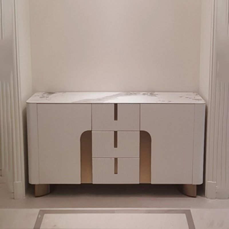 Glam Sideboard Buffet Cabinets Buffet Sideboard with 2 Doors and 3 Drawers Clearhalo 'buffet_sideboard' 'Buffets & Sideboards' 'furn' 'furn_buffet_sideboard' 'Furniture' 'Kitchen & Dining Furniture' 1200x1200_a0d23537-0838-47a2-86fe-40a49405bcb0