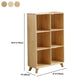 Natural Pine Bookshelf Modern Closed Back Bookcase with Shelves