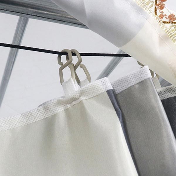 Asta di stoffa a 3 livelli di guardaroba in metallo moderno incluso l'armadio del guardaroba