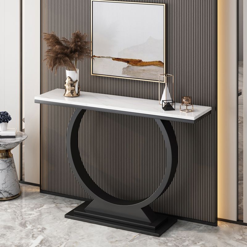 Tavolo da console astratto di ardesia glam/metallo/rettangolo per la sala
