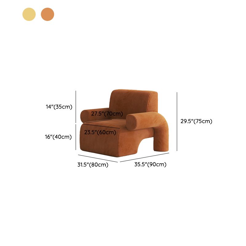 Moderne wollen blend accent fauteuil met strakke rug voor woonkamer