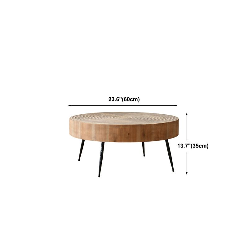 Contemporary Style Coffee Cocktail Table Solid Wood Round Coffee Table Clearhalo 'Coffee & Accent Tables' 'Coffee Tables' 'coffee_tables' 'furn' 'furn_coffee_tables' 'Furniture' 'Living Room Furniture' 1200x1200_a0da7586-0bf8-4369-95dd-08ae98ed856c