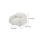 Square Arm Wool Sofa Scandinavian 1/2/3-Seater Sofa in White