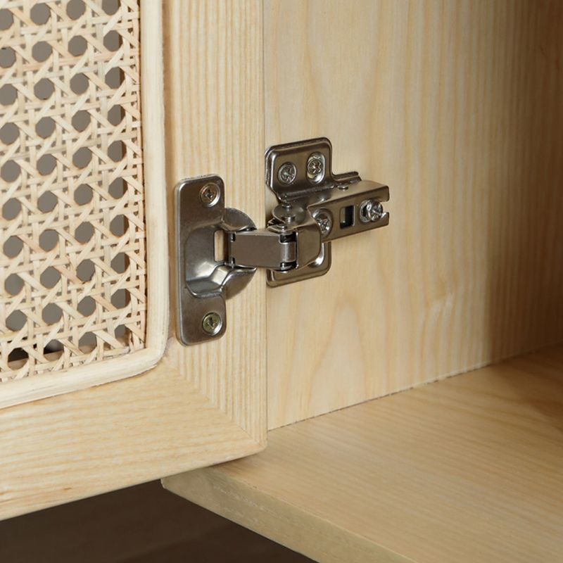 Wicker Rattan Accent Cabinet Solid Wood Storage Cabinet with Doors Clearhalo 'Cabinets & Chests' 'cabinets_chests' 'furn' 'furn_cabinets_chests' 'Furniture' 'Living Room Furniture' 1200x1200_a0dbca03-3ca1-4a6c-a8bf-37f2d1c3957a