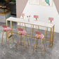 Glam Counter Table Marble Rectangle Top Trestle Table - 41.3" H Clearhalo 'Bar Furniture' 'Bar Tables' 'bar_tables' 'furn' 'furn_bar_tables' 'Furniture' 'furniture_bar_tables' 'Kitchen & Dining Furniture' 1200x1200_a0dc0157-2b6a-4a54-9bb7-5106af7e4f0a