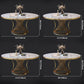 Sintered Stone Pedestal Dining Table Simplicity Style Round Table for Home Clearhalo ' dining_table' 'Dining Tables & Seating' 'Dining Tables' 'Furniture' 'furniture_dining_table' 'Kitchen & Dining Furniture' 'kitchen&dining_furn' 'kitchen' 'kitchen_dining_table' 1200x1200_a0e066f2-9e51-48fc-8ca3-50c95b00bd29