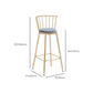 Gold Metal Base Dining Stools Low Back Round Bar Stools with Footrest Clearhalo 'Bar Furniture' 'Bar Stools' 'bar_stools' 'furn' 'furn_bar_stools' 'Furniture' 'Kitchen & Dining Furniture' 1200x1200_a0e2dacc-87ce-47cf-a3bc-3662da7688d0