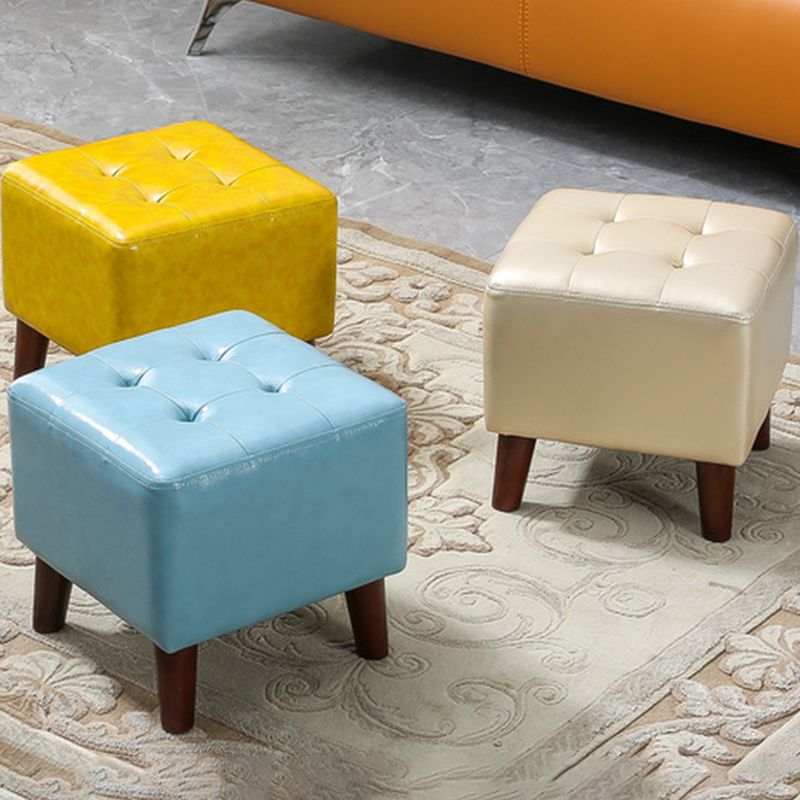 Yellow Modern Standard Stain Resistant Square Indoor Standard Clearhalo 'furn' 'furn_ottomans_poufs' 'Furniture' 'Living Room Furniture' 'Ottomans & Poufs' 'ottomans_poufs' 1200x1200_a0e3750c-2338-4253-8962-4016bcfad967