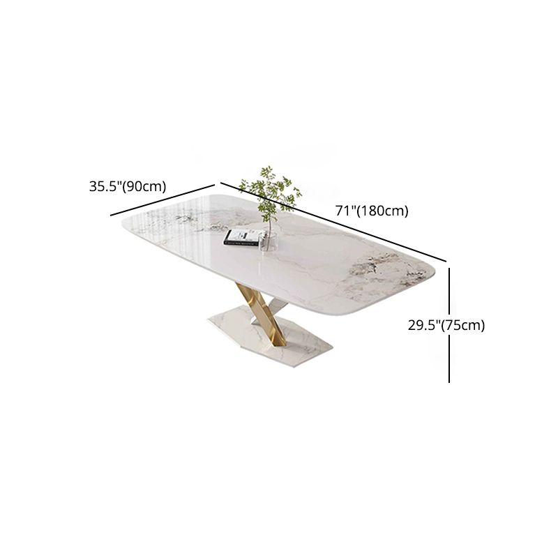 Luxury Sintered Stone Top Dining Set Rectangle 1/4/5/7 Pieces Dining Table with Chairs Clearhalo 'Dining Room Sets' 'Dining Tables & Seating' 'dining_room_set' 'furn' 'furn_dining_room_set' 'Furniture' 'furniture_dining_room_set' 'Kitchen & Dining Furniture' 1200x1200_a0e53eab-bde9-4a45-b5e6-e7063c8d5819